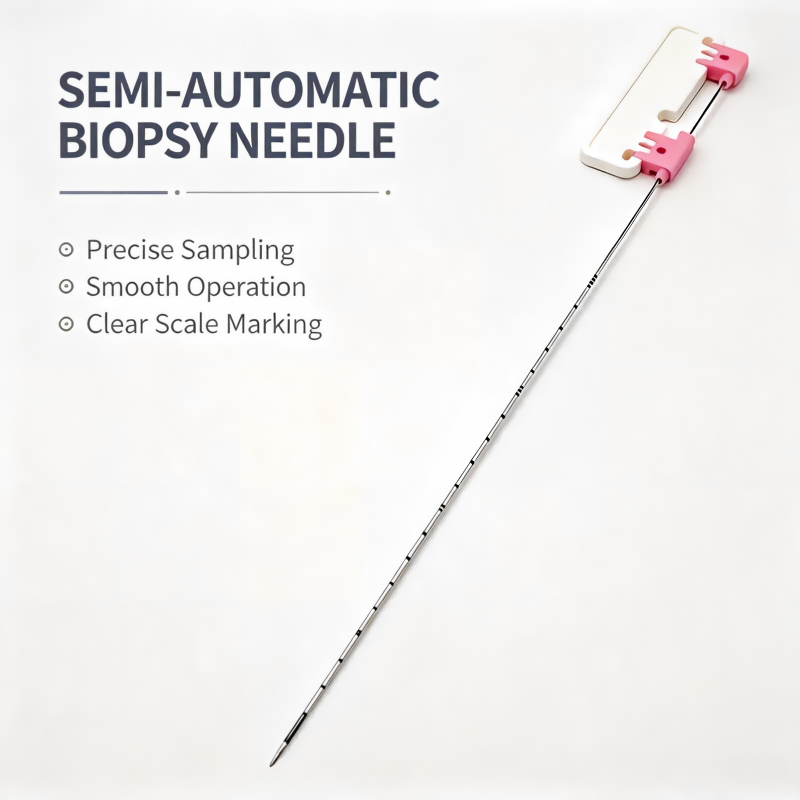 Semi-automatic biopsy needle